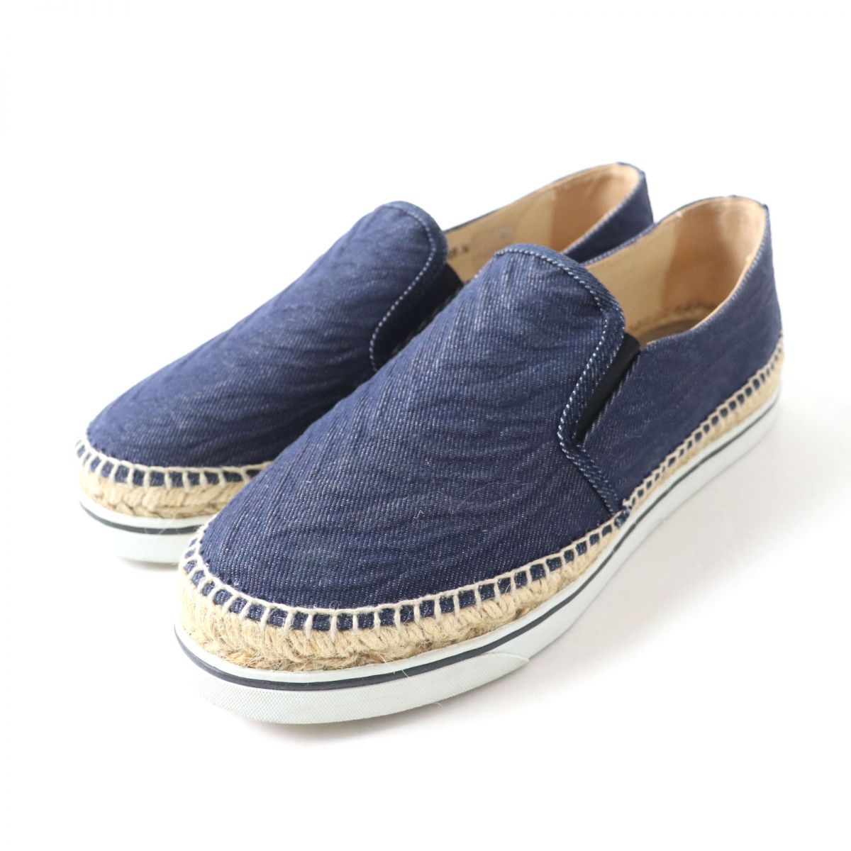 Jimmy Choo Logo Metal Espadrilles Slip-Ons 38.5