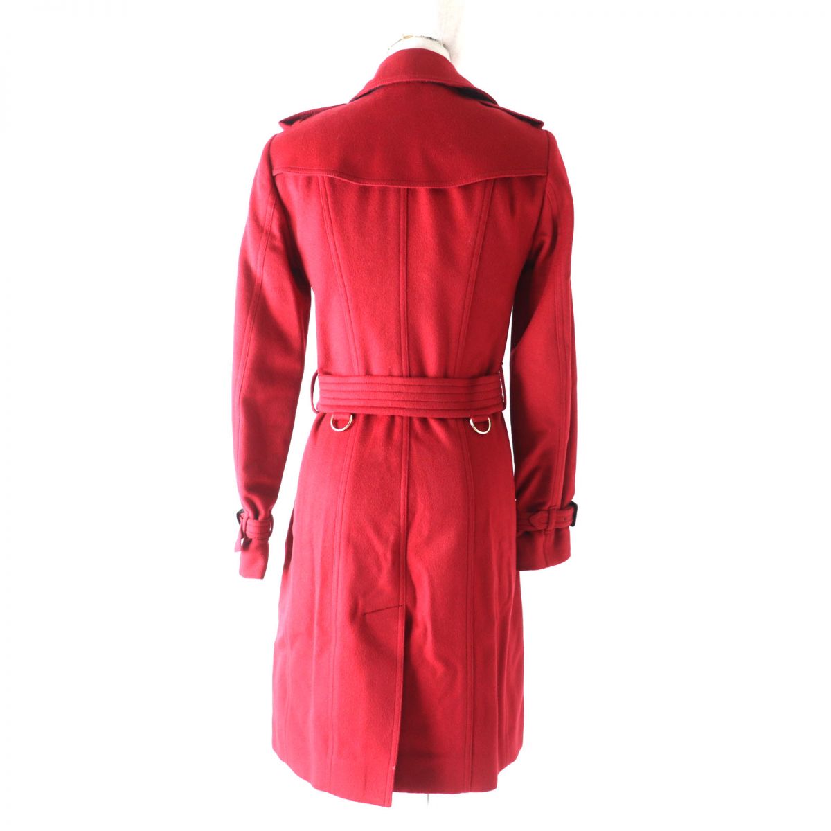 Burberry Cashmere Trench Coat Red Size 36