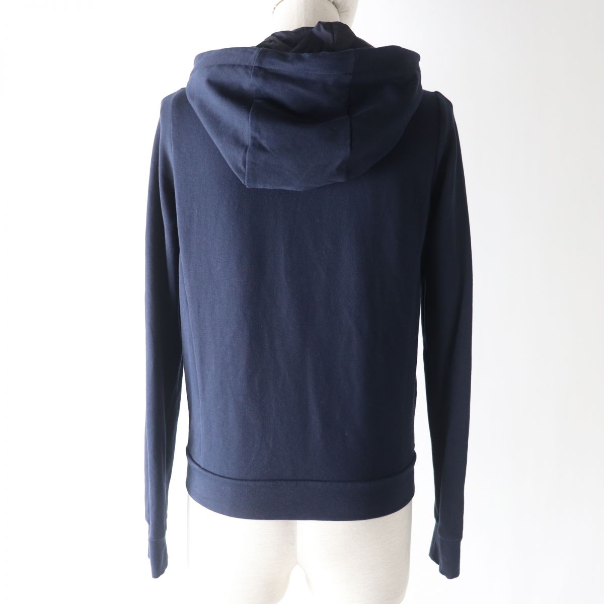 Prada Zip-Up Hoodie with Hood Navy M