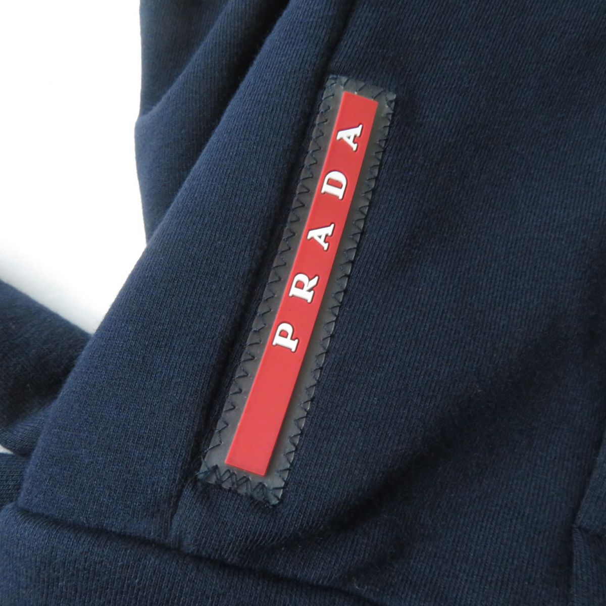 Prada Zip-Up Hoodie with Hood Navy M