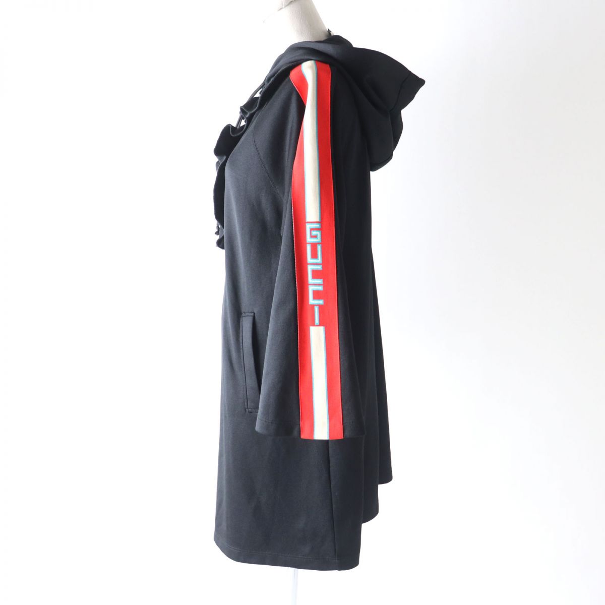 Gucci Stainless Steel Hooded Jersey Dress XS