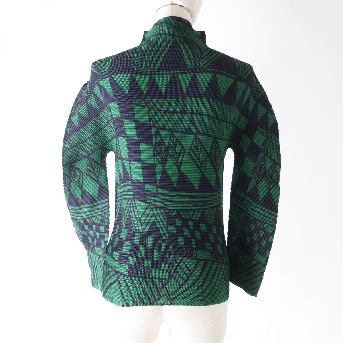 Issey Miyake High Neck Waffle Cut Sew Top