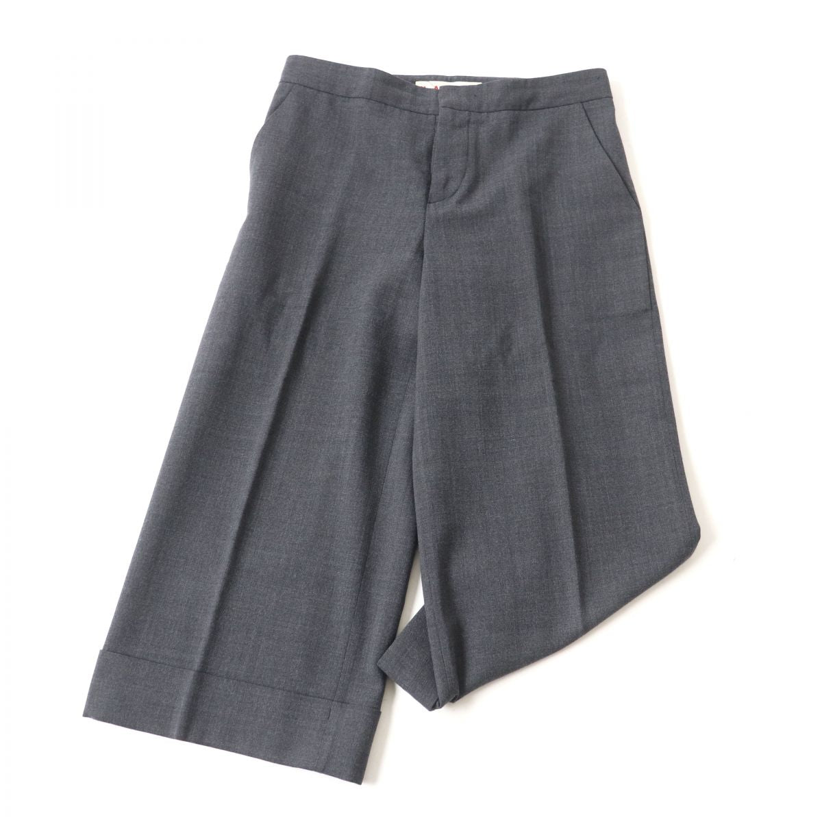 MARNI Women's Wool Blend Wide Pants Gray Size 38