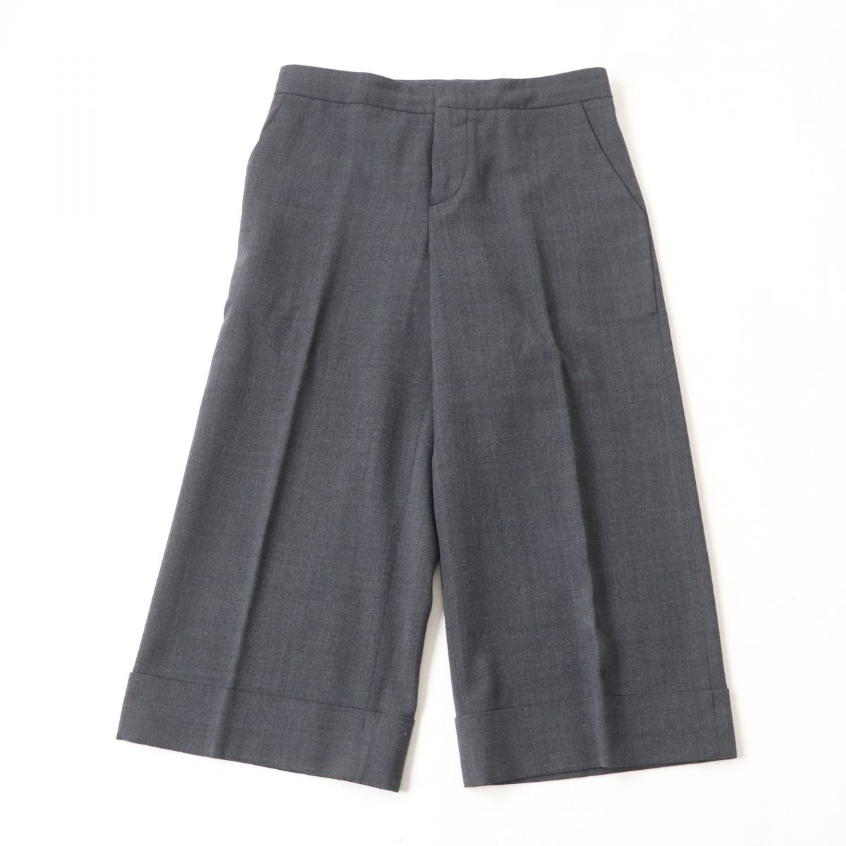 MARNI Women's Wool Blend Wide Pants Gray Size 38