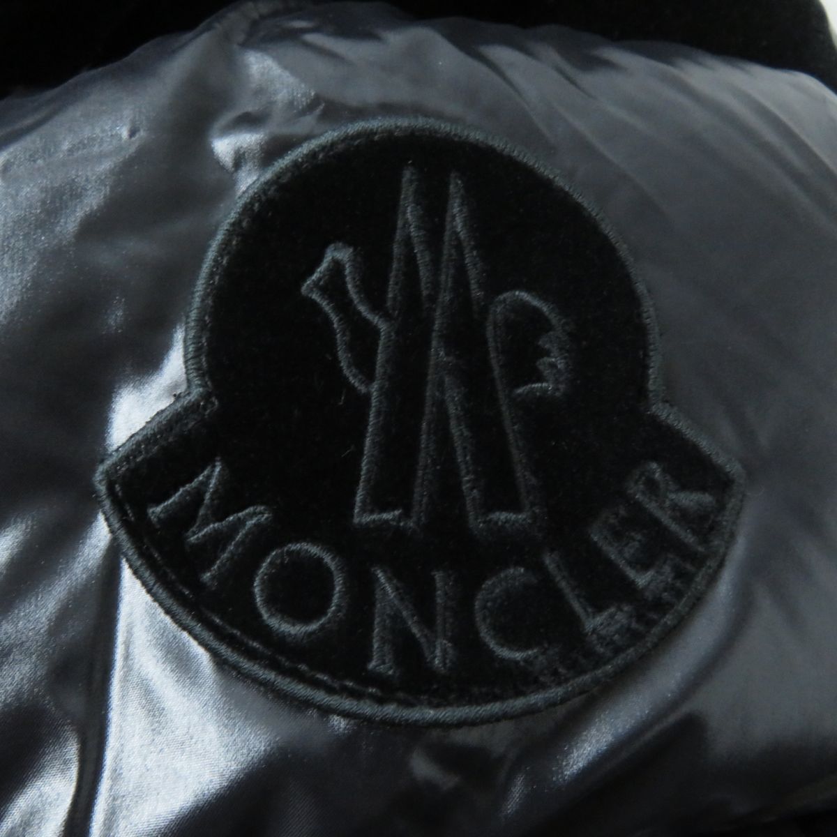 Moncler CHOUELLE Velour Down Jacket Black White