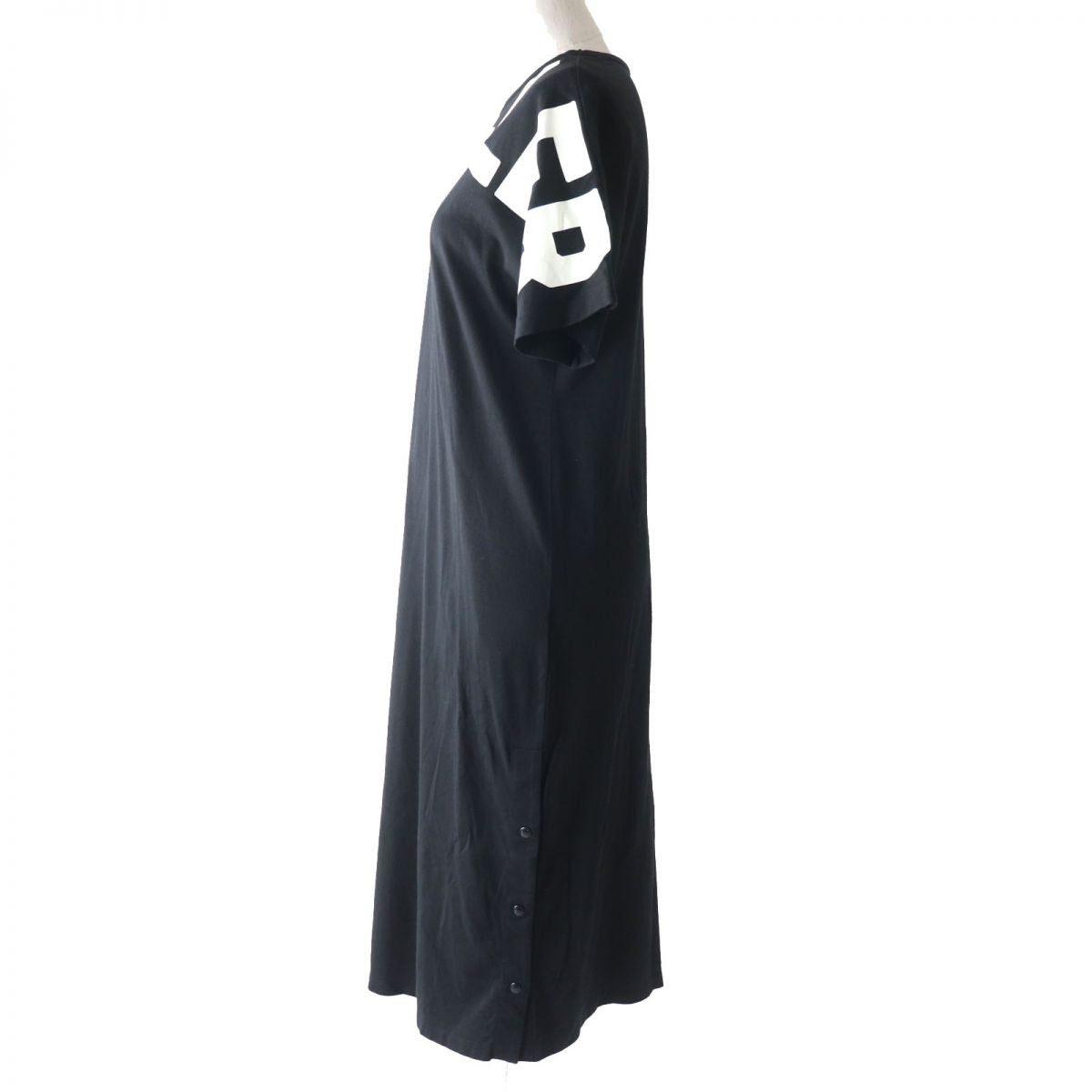 Moncler Cotton XS Logo Print Long Dress