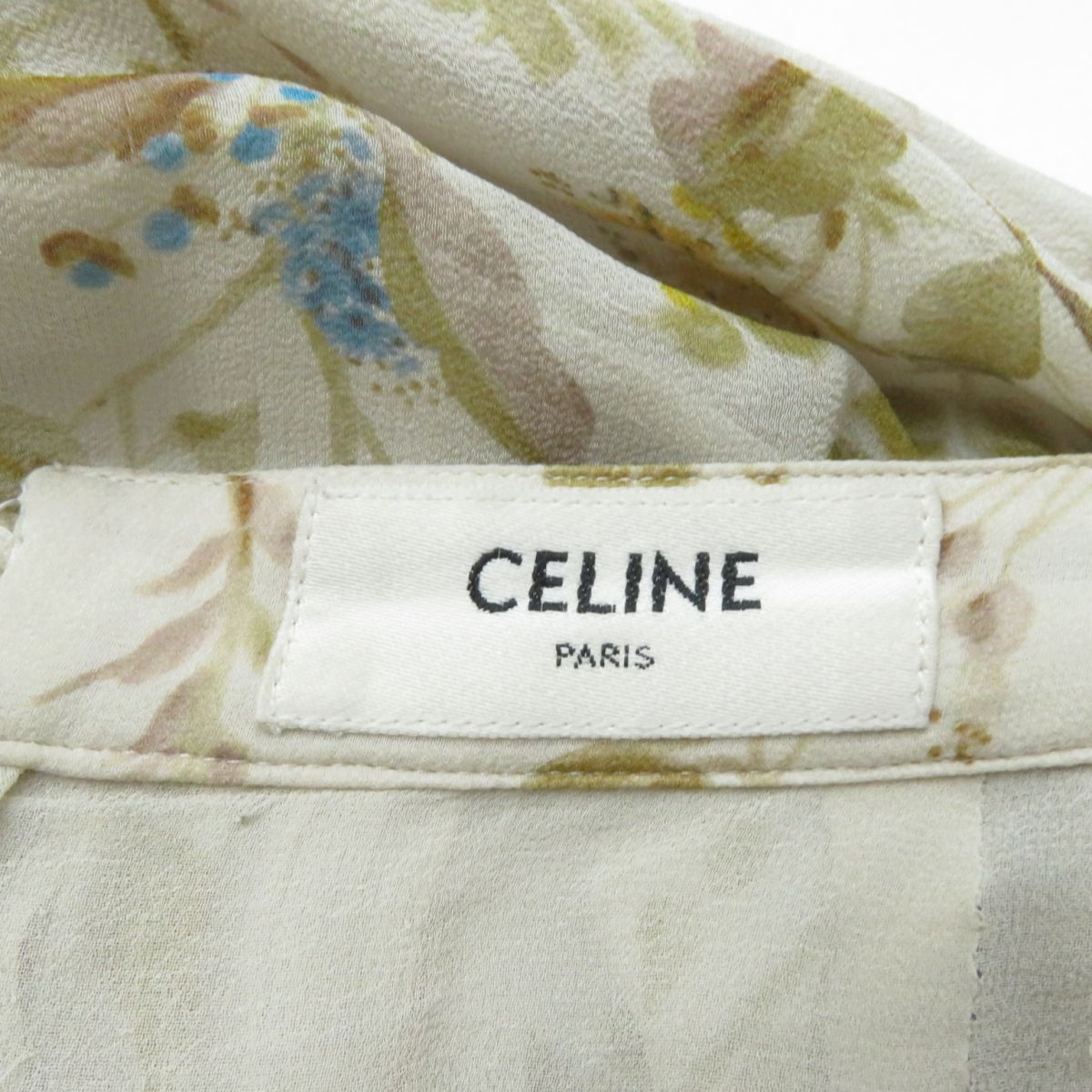 Celine Silk Floral Long Flared Skirt