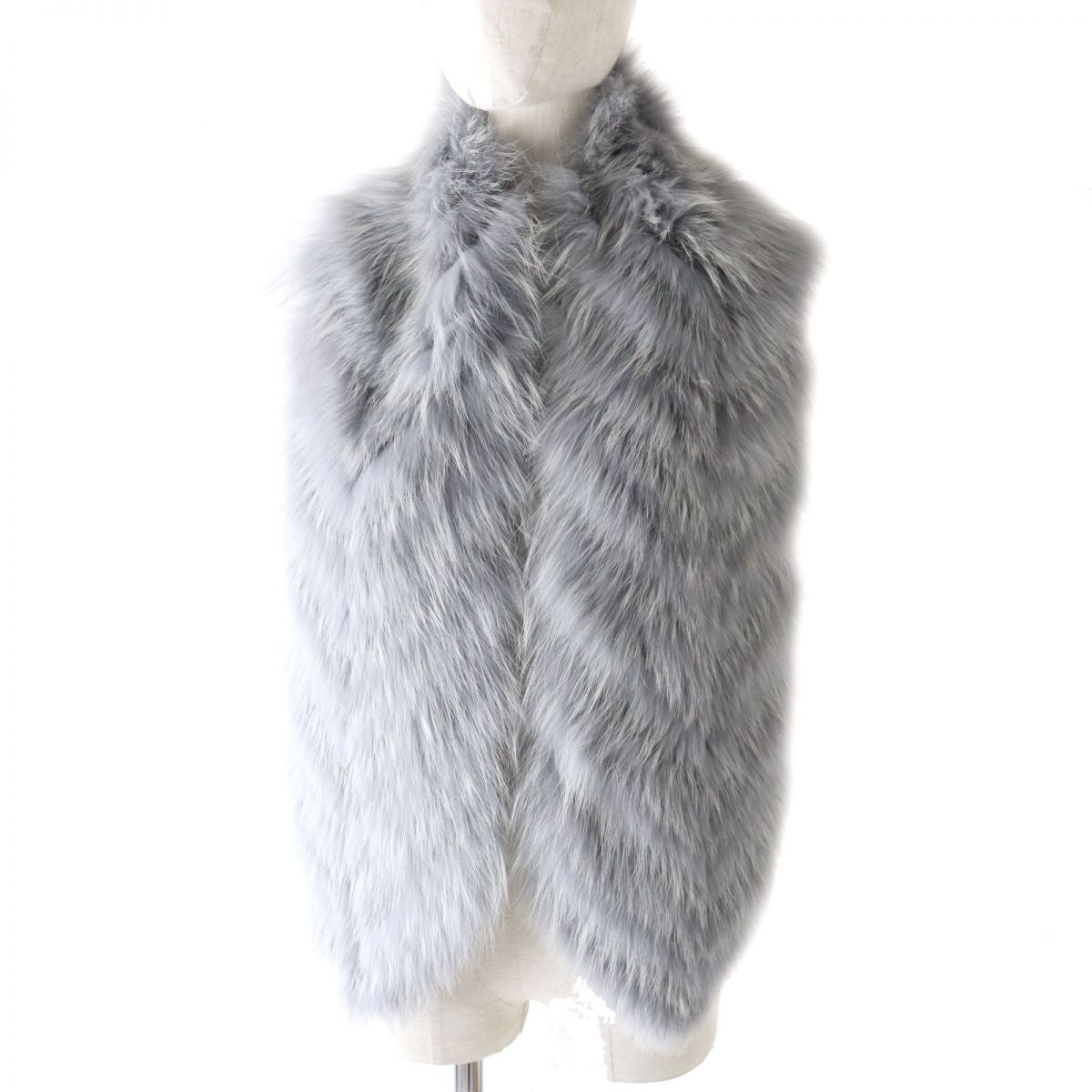 Louis Vuitton Marble Fox Goatskin Silk Stole Shawl