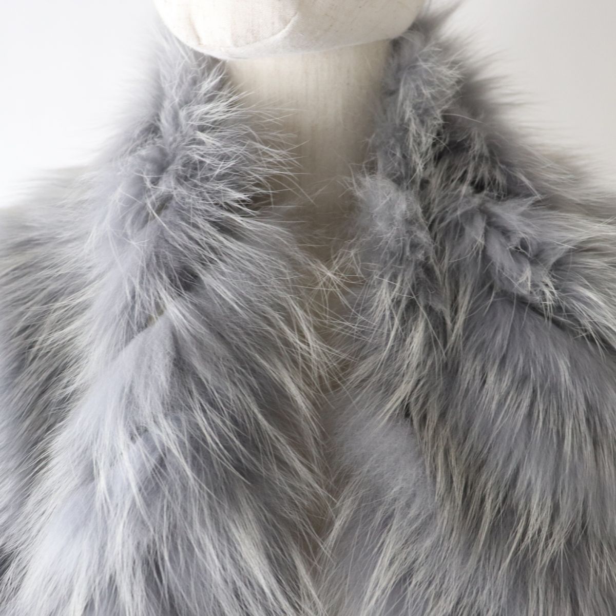 Louis Vuitton Marble Fox Goatskin Silk Stole Shawl