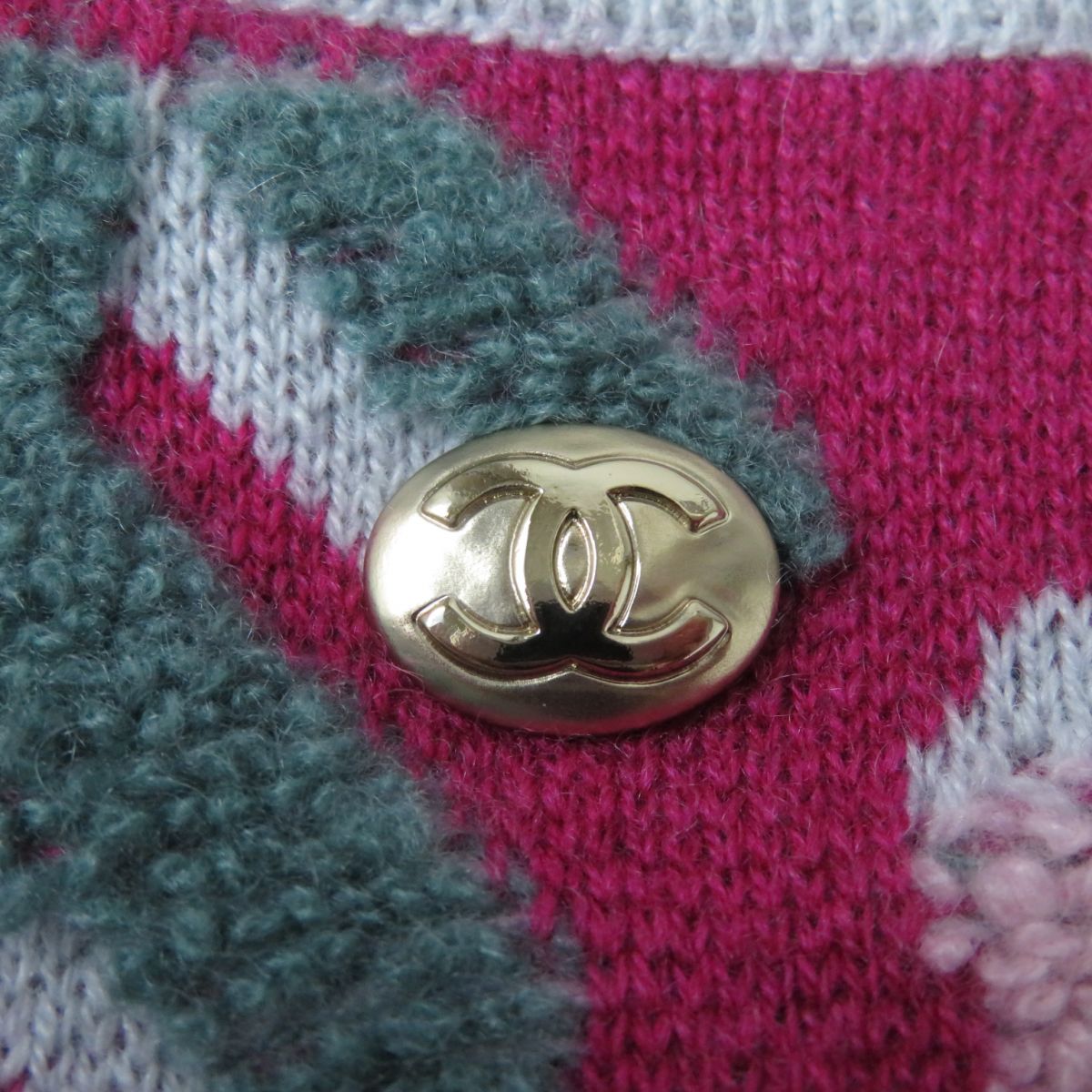 Chanel Cashmere Knit Vest 36 Coco Mark Logo