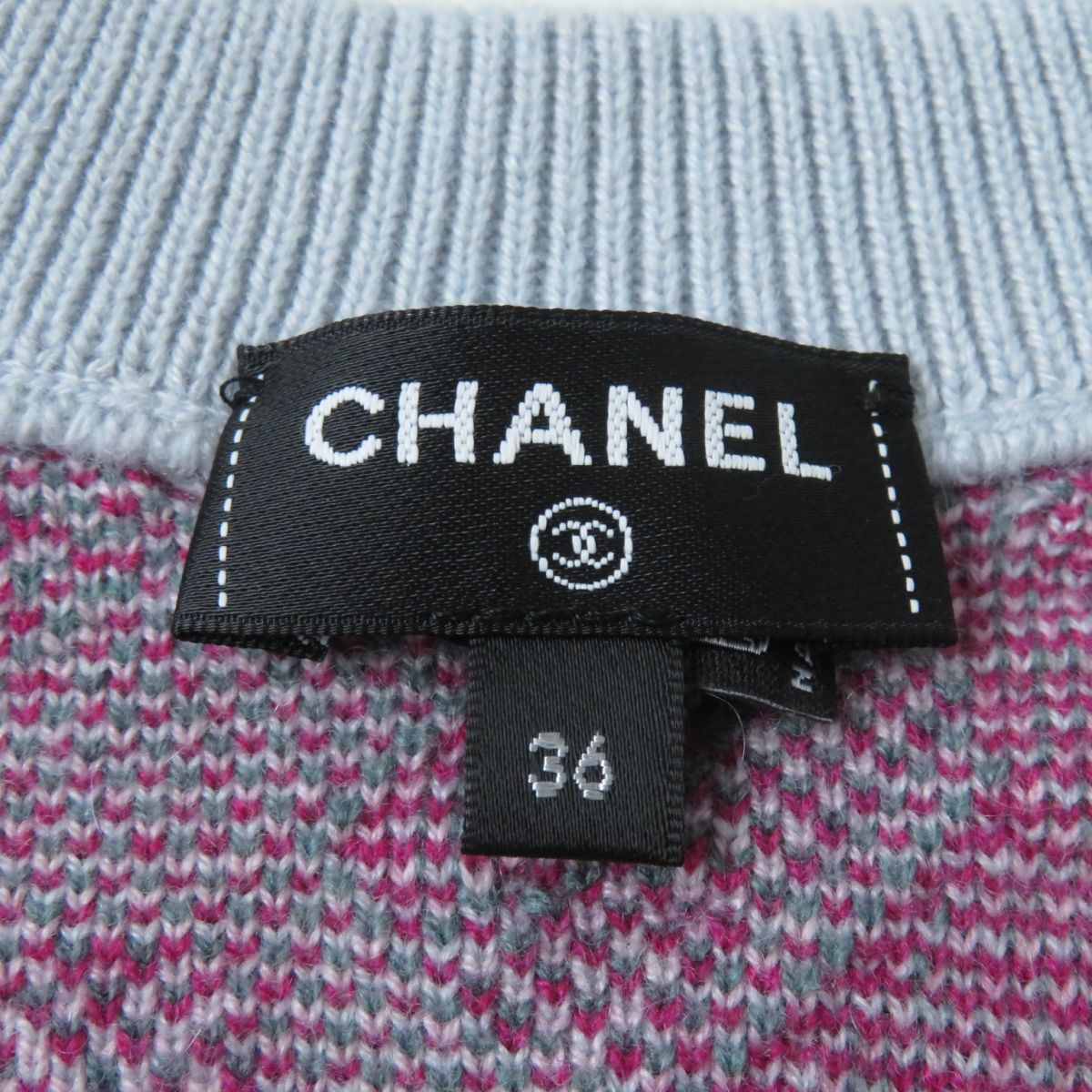 Chanel Cashmere Knit Vest 36 Coco Mark Logo