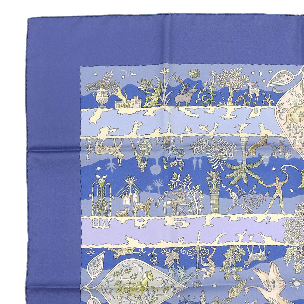 Hermes Silk Scarf Carré 90 Blue