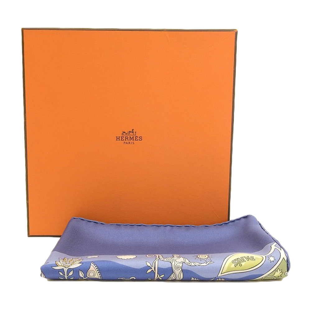 Hermes Silk Scarf Carré 90 Blue