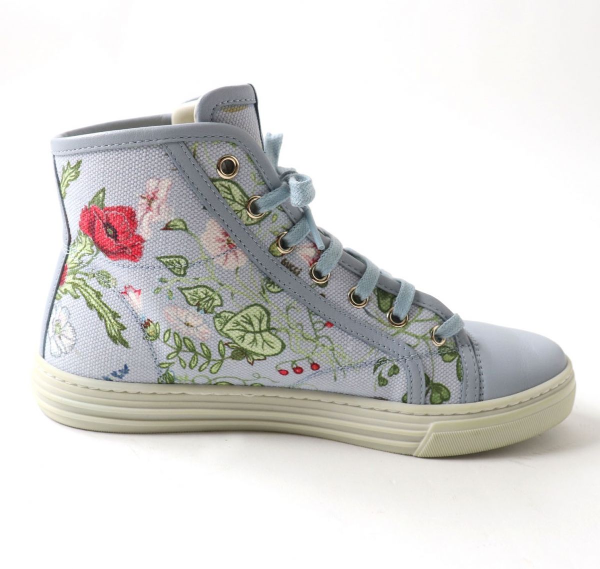 Gucci Floral Logo Canvas High-Top Sneakers 35.5