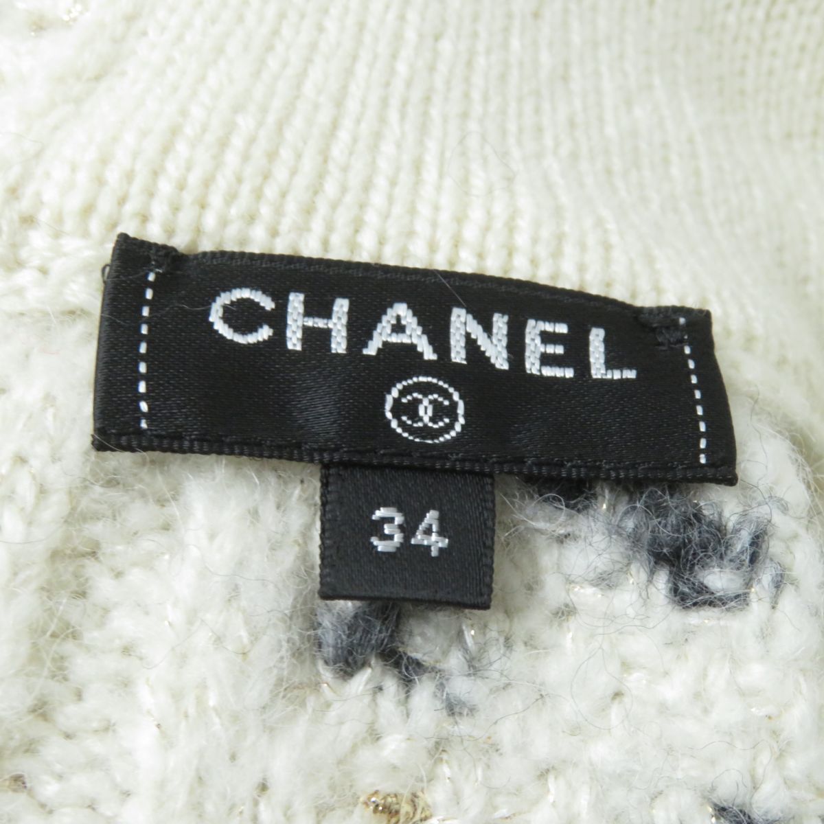 Chanel COCO Button Cashmere Alpaca Knit Women Size 34