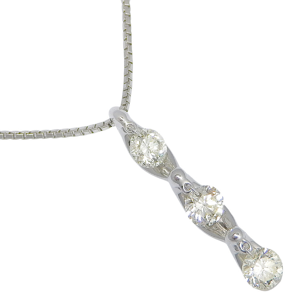 K18 White Gold Diamond Necklace