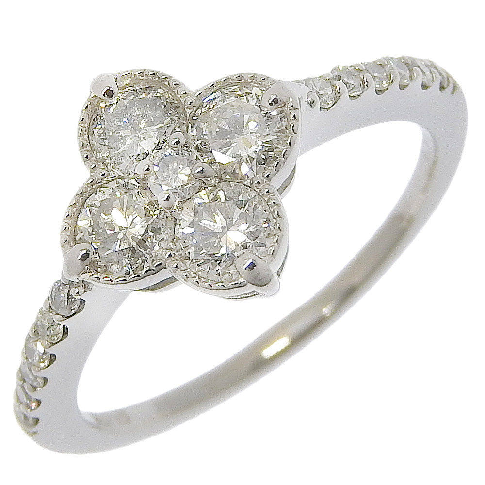 Flower Ring Pt950 Platinum Diamond 9