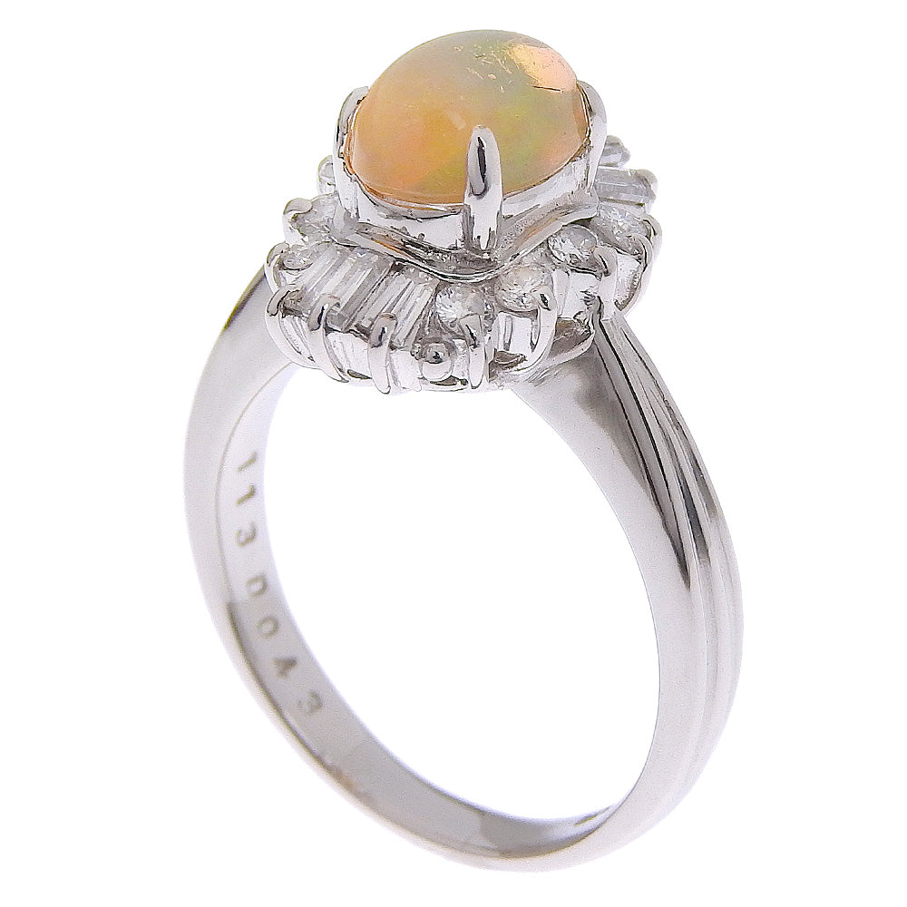 LuxUness Platinum Opal Diamond Ring  Metal Ring in Great Condition