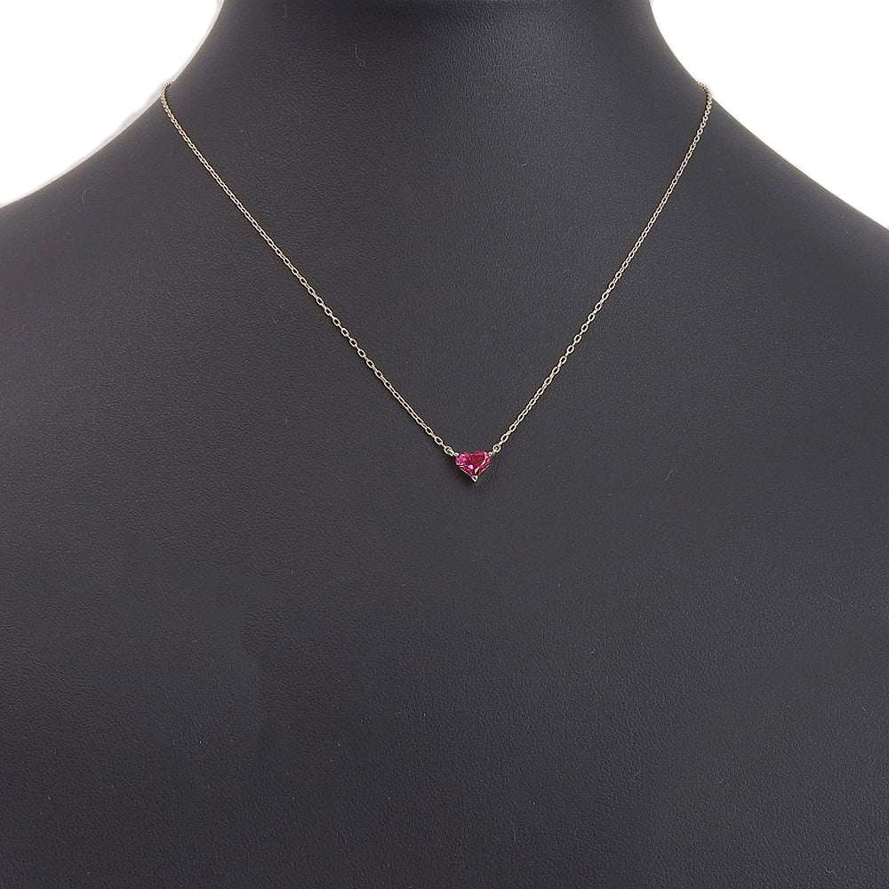 [LuxUness]  Women's Vendome Heart Necklace made of K10 Pink Gold, Crafted in Japan [Pre-owned], A+ Rank Metal Necklace in Excellent condition