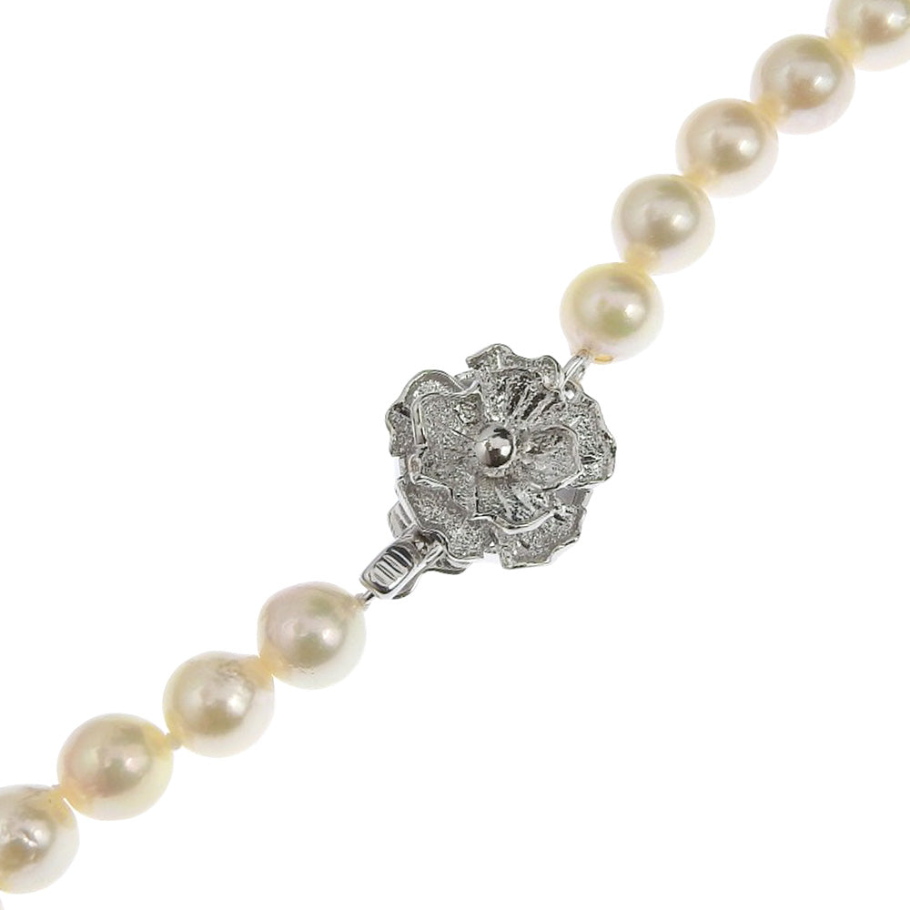 Silver Pearl Necklace 6.5-6.9mm