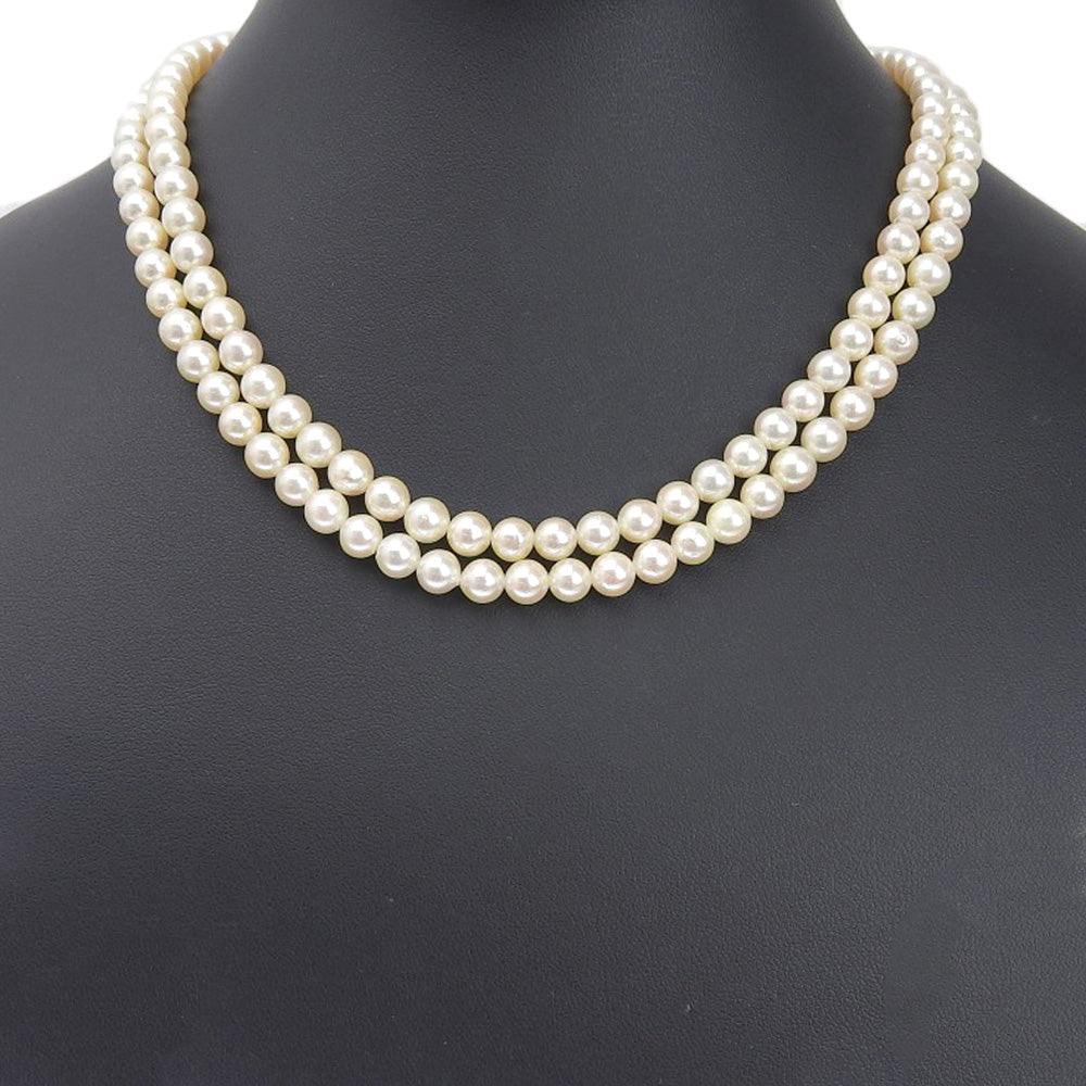 Tasaki Silver Akoya Pearl Long Necklace