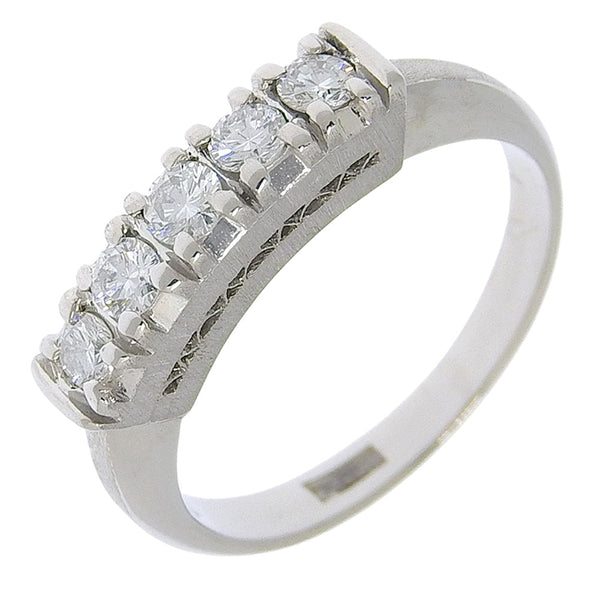 Pt900 Platinum Diamond Ring