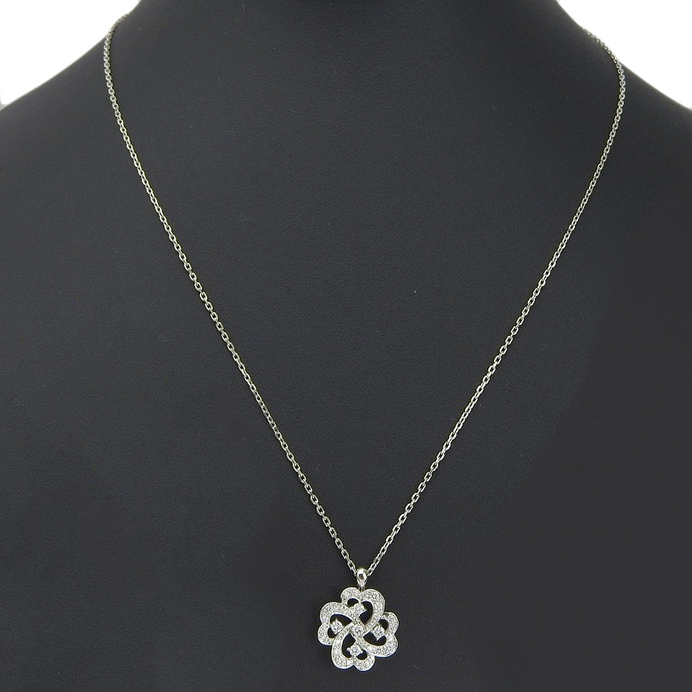 Platinum Diamond Flower Necklace