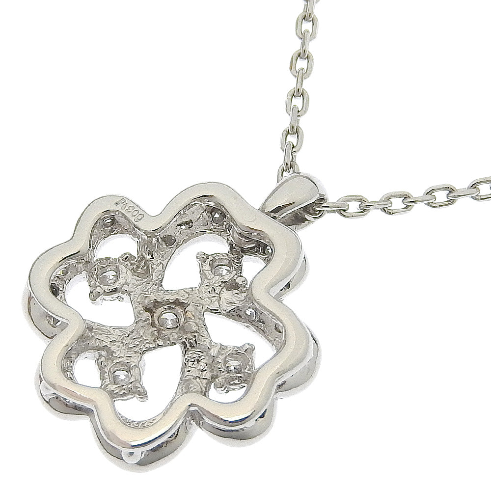 Platinum Diamond Flower Necklace