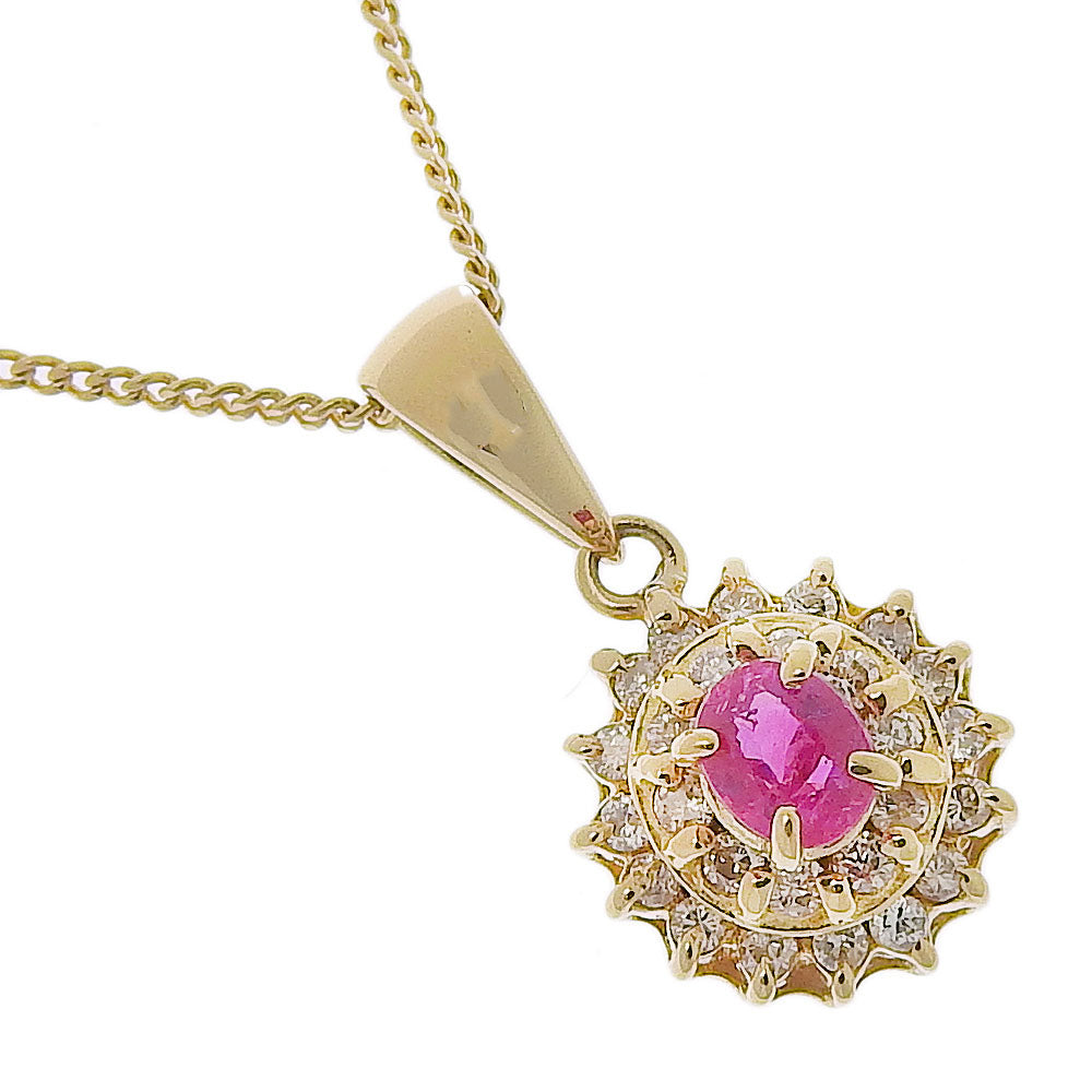 K18 Gold Ruby Diamond Necklace