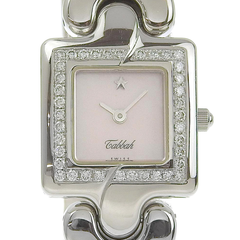 Stainless Steel Quartz Watch with Bezel Diamond