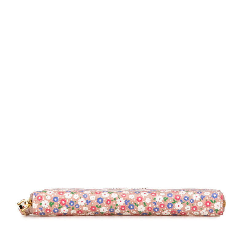 Miu Miu Floral Leather Zip-Around Wallet