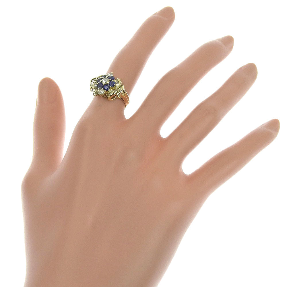 18K Sapphire Diamond Ring
