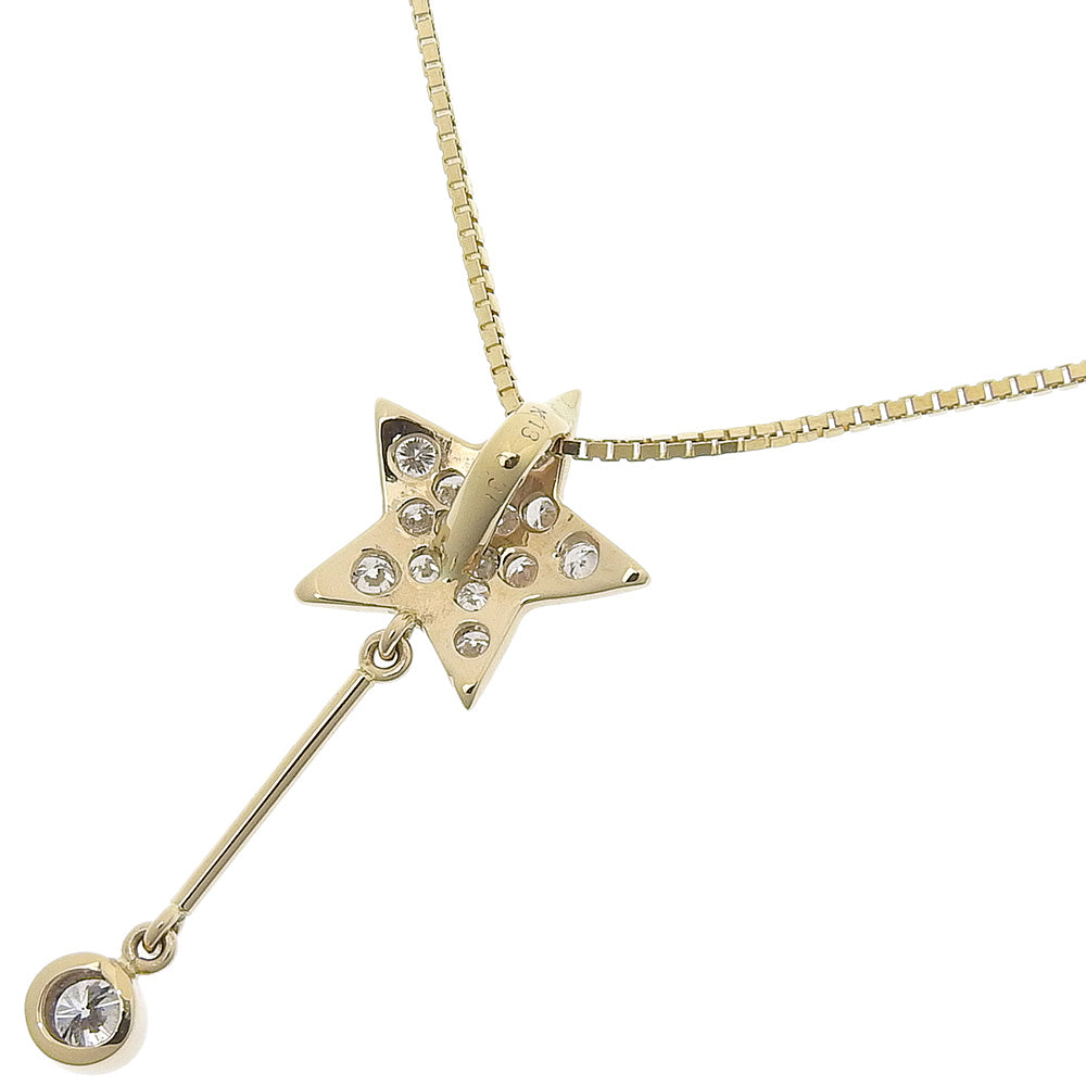 K18 Gold Diamond Star Necklace