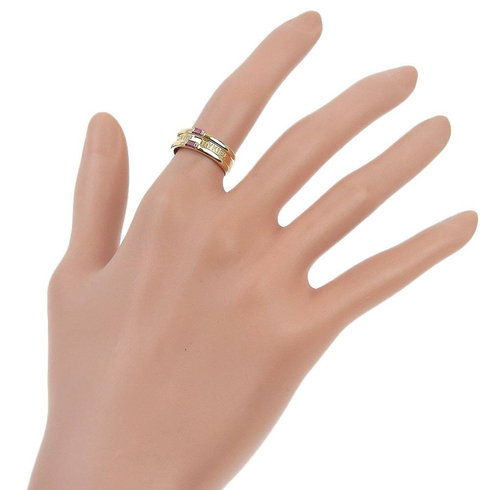 Sonia Rykiel R0.2 Ruby Ring, K18 Yellow Gold, Size 11, Made in France, Women's (Pre-owned Good Condition)
