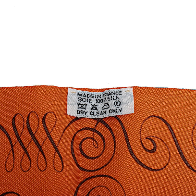 Hermes Silk Twilly Scarf Orange Brown