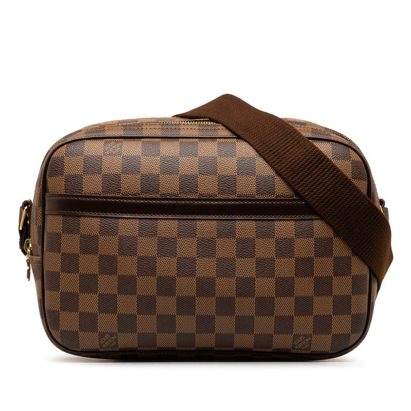 Louis Vuitton Damier Reporter PM Shoulder Bag N45253 Brown PVC Leather in Very Good Condition