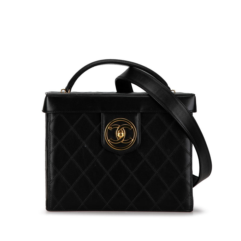 Chanel Leather Coco Mark Bicolor Handbag