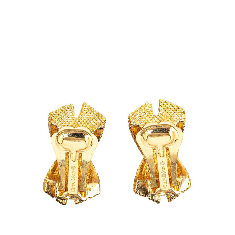 Dior Gold Plated Stud Earrings in Great Condition