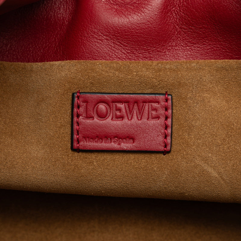 Loewe Leather Flamenco Clutch Bag 2WAY 062024 Red in Very Good Condition