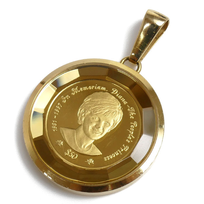 K24YG/K18YG Diana $50 Coin Pendant