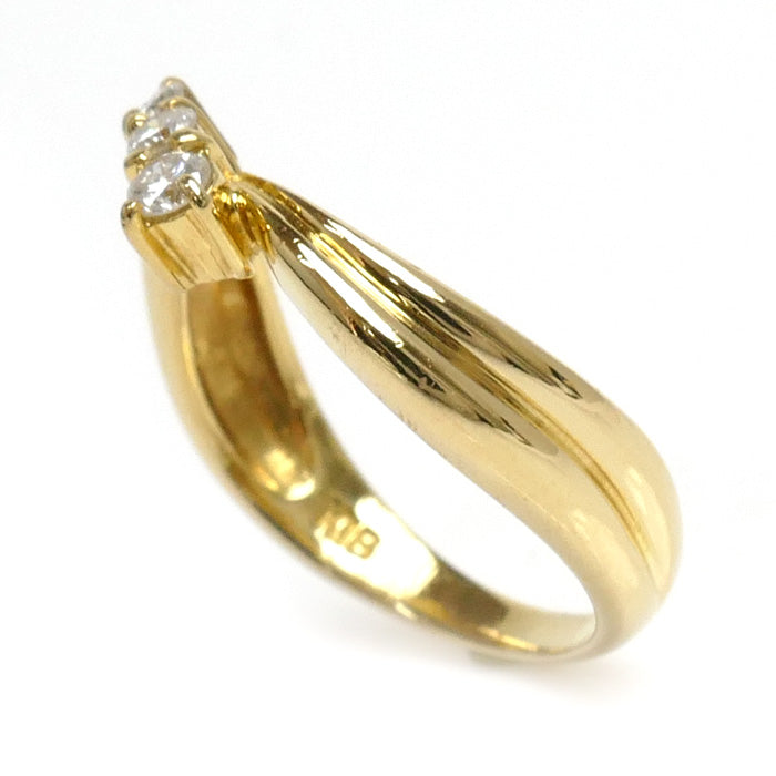 K18YG Yellow Gold Diamond Ring