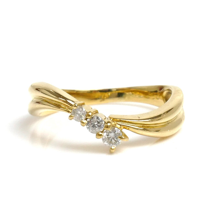 K18YG Yellow Gold Diamond Ring