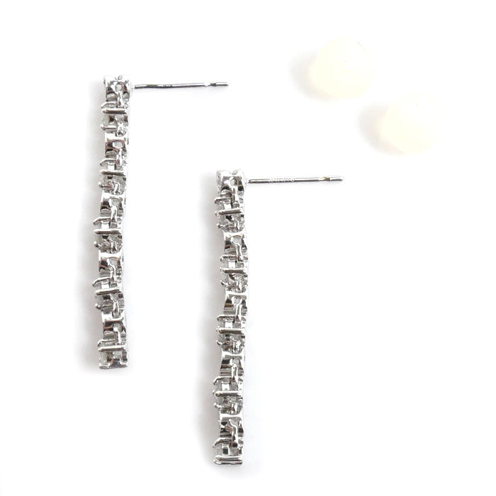 K18WG/K14WG Diamond Earrings 0.26ct