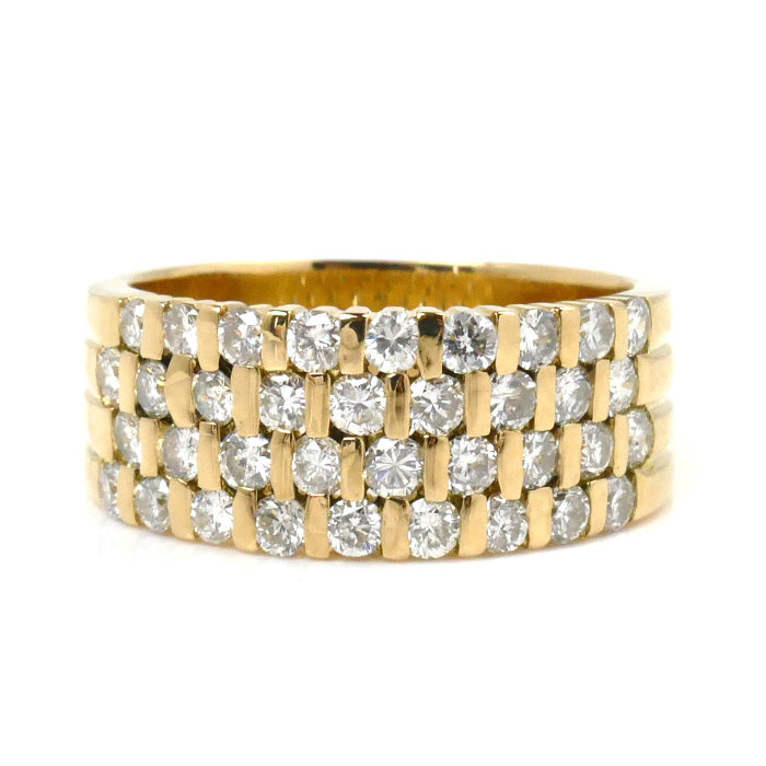 K18YG Yellow Gold Diamond Ring 1.12ct