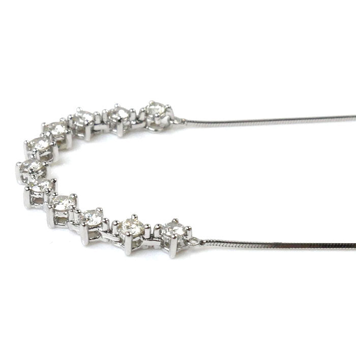 K18WG White Gold Diamond Necklace