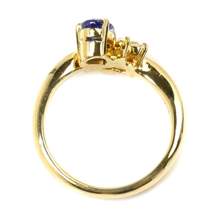 K18YG Yellow Gold Sapphire Ring 0.70ct