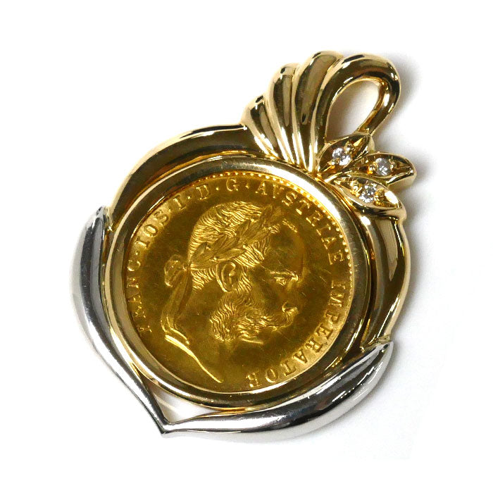 Franz Joseph Ducat Gold Coin Pendant K21.6YG/K18YG/Pt900