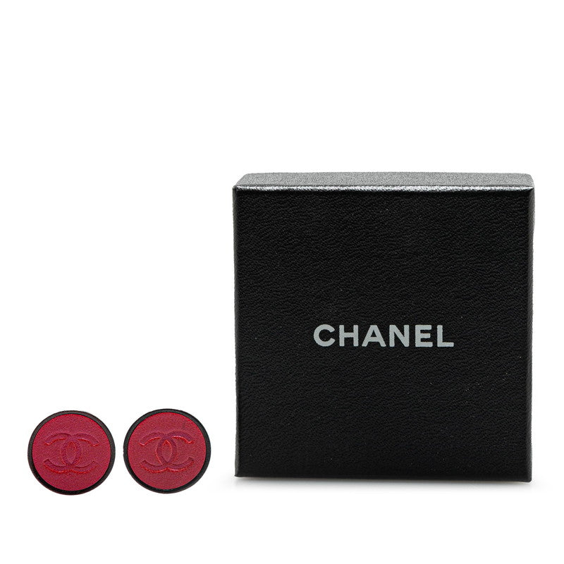 Chanel Coco Mark Earrings Pink Purple