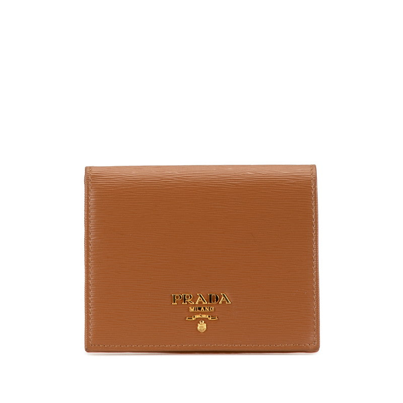 Prada Leather Logo Bifold Wallet 1MV204