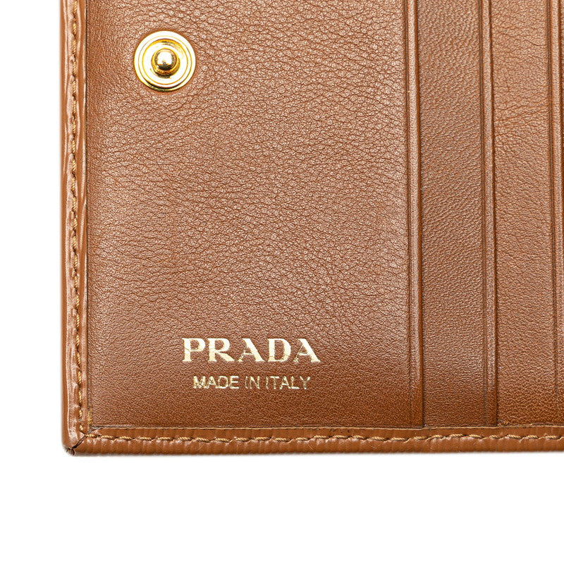 Prada Leather Logo Bifold Wallet 1MV204